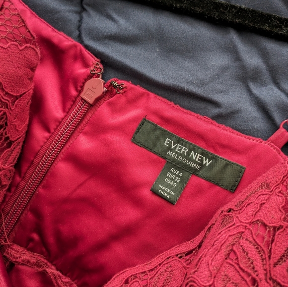 EverNew Red lace dress - Picture 7 of 7